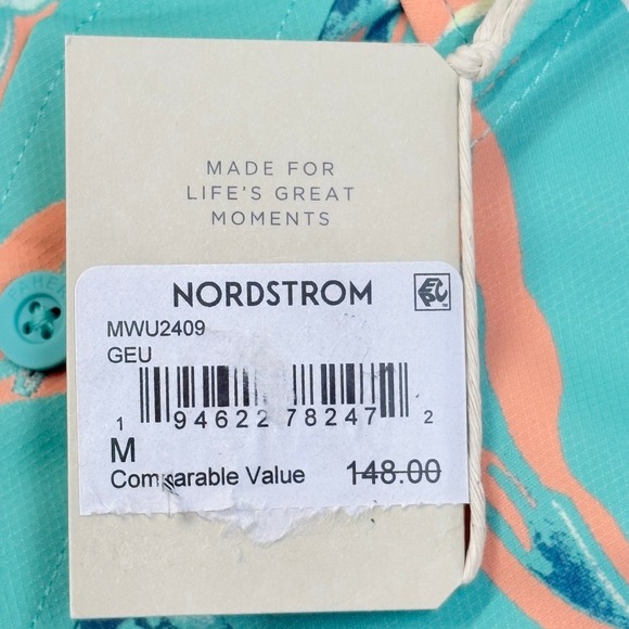 Faherty Shorelite Floral Button Down Shirt Mens M Ventilated Back NWT $148 - Picture 10 of 12